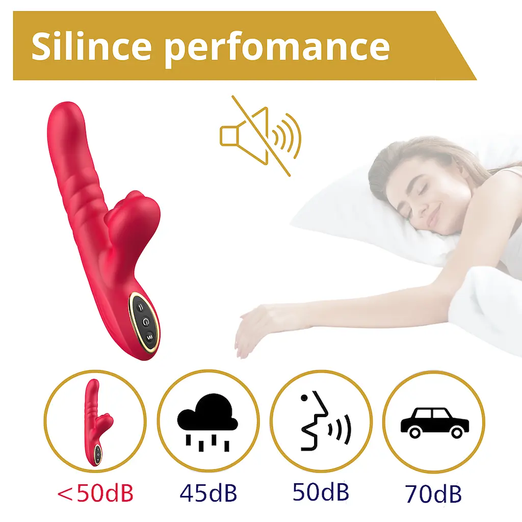 Вібратор-кролик Erospace Sweet Play A2 23 см червоний - фото 9