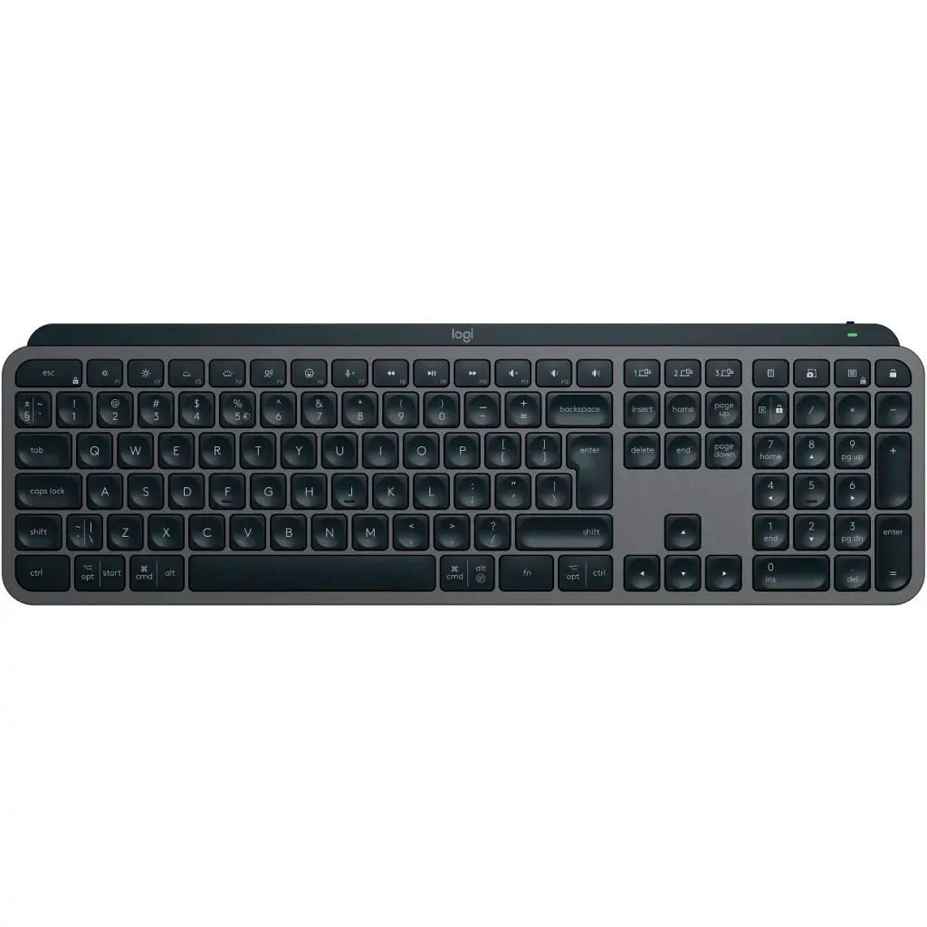 Клавіатура Logitech MX Keys S Plus Palmrest Wireless UA Graphite [920-011589] [94355] - фото 2