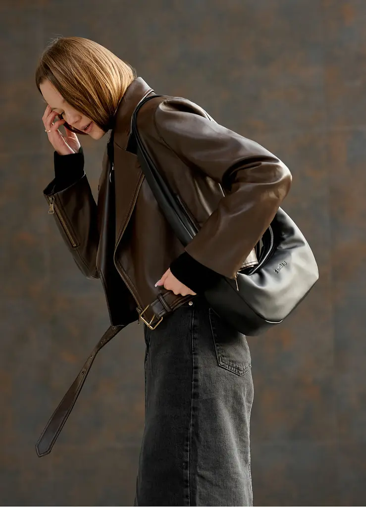 Сумка жіноча Sambag HOBO S чорний 30 х 13 х 8 см (53100001) - фото 4