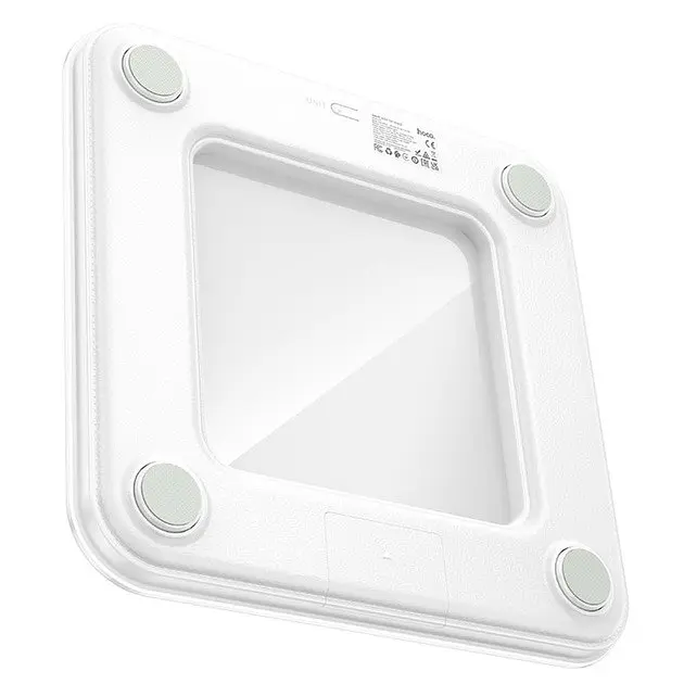 Розумні підлогові електронні Smart ваги Hoco HI21 скляні побутові LED-дисплей Bluetooth 4.2 0.1-180 кг Білий - фото 4