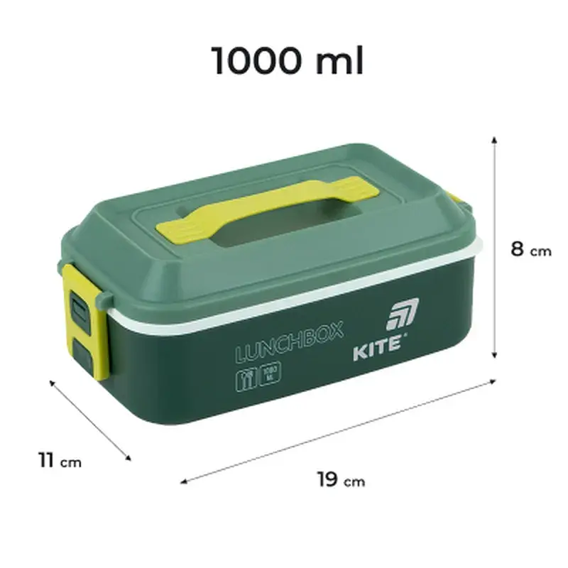 Ланч-бокс Kite 1000 мл зелений (K25-1183-3) - фото 2