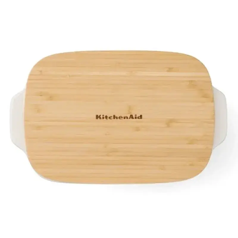 Форма для випікання KitchenAid з кришкою керамогранітна 1,9 л Фісташкова (CC007425-001) - фото 3
