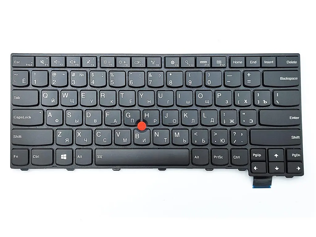 Клавіатура для Lenovo ThinkPad T470S, T460S, T460P, T470T, T460T (RU Black з підсвічуванням) - фото 3