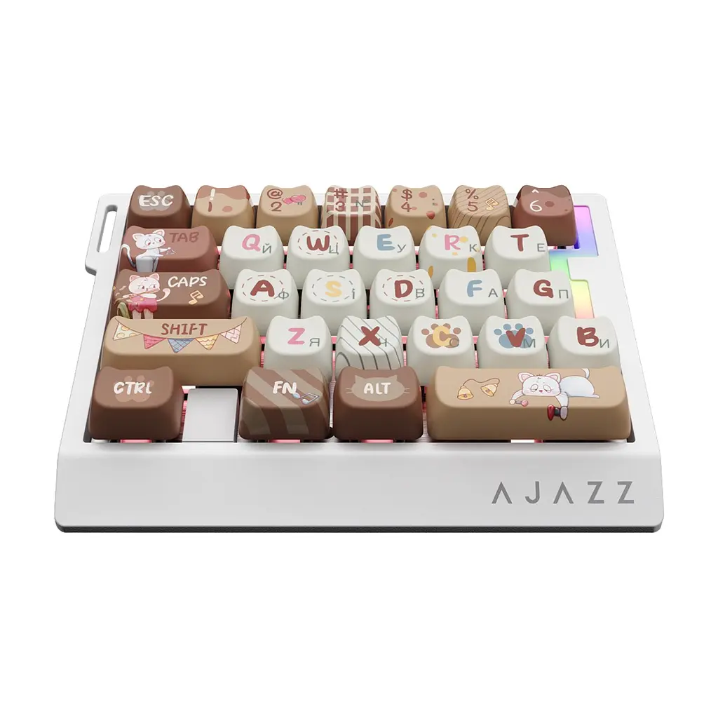 Клавіатура Ajazz AK029 Meow Magnetic Switch USB UA Beige (AK029-M-Y) - фото 3