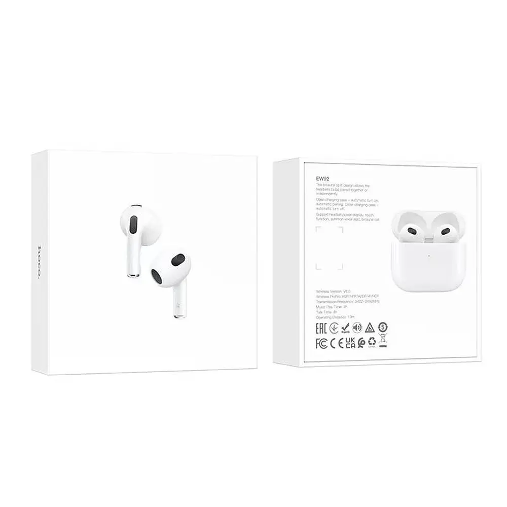 Навушники Bluetooth Hoco EW92 True wireless stereo headset White - фото 2