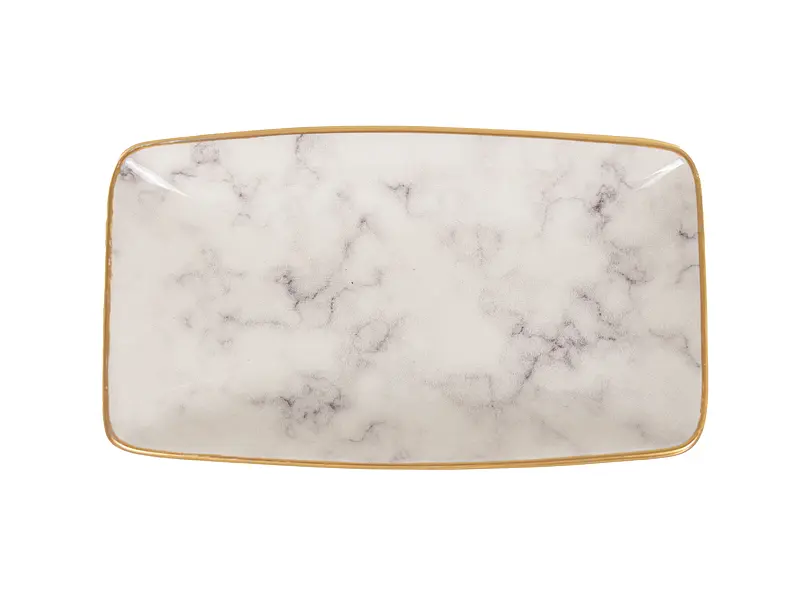 Набор блюд Alba ceramics Marble 3 шт. серый (769-027) - фото 4