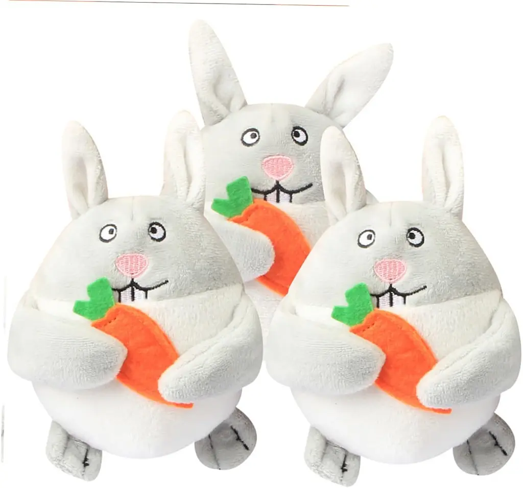 М'яка іграшка для собак Carrot+Rabbit Hide and Seek Plush Dog Toy з пищалкою - фото 7