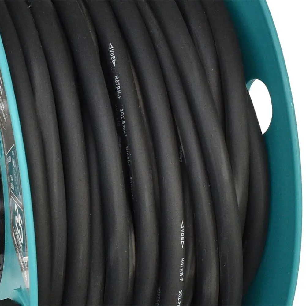 Мережевий фільтр KS CR-15M, 3000Вт, 4х16А/230В, 3х1.5мм, IP44, 3.2кг, на котушці, 15м, чорний (KSCR-15M) - фото 8