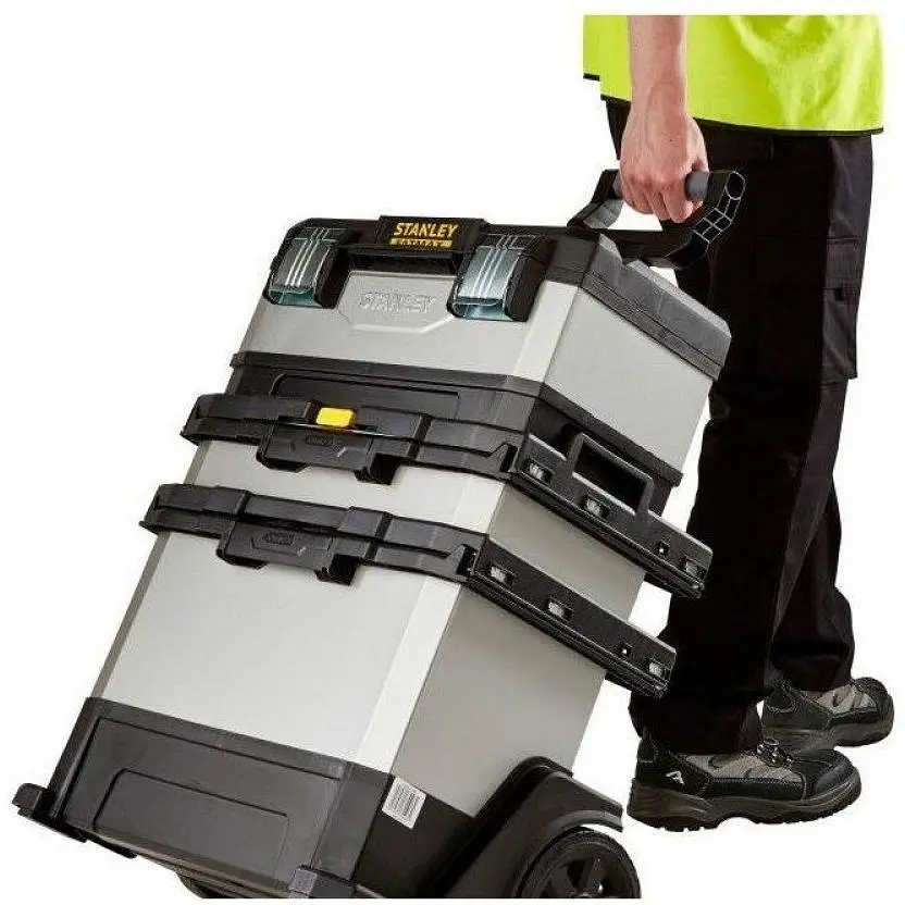 Ящик для інструменту металопластиковий Stanley FatMax на 2 колесах 89.3х56.8х38.9 см (FMST1-75506) - фото 2