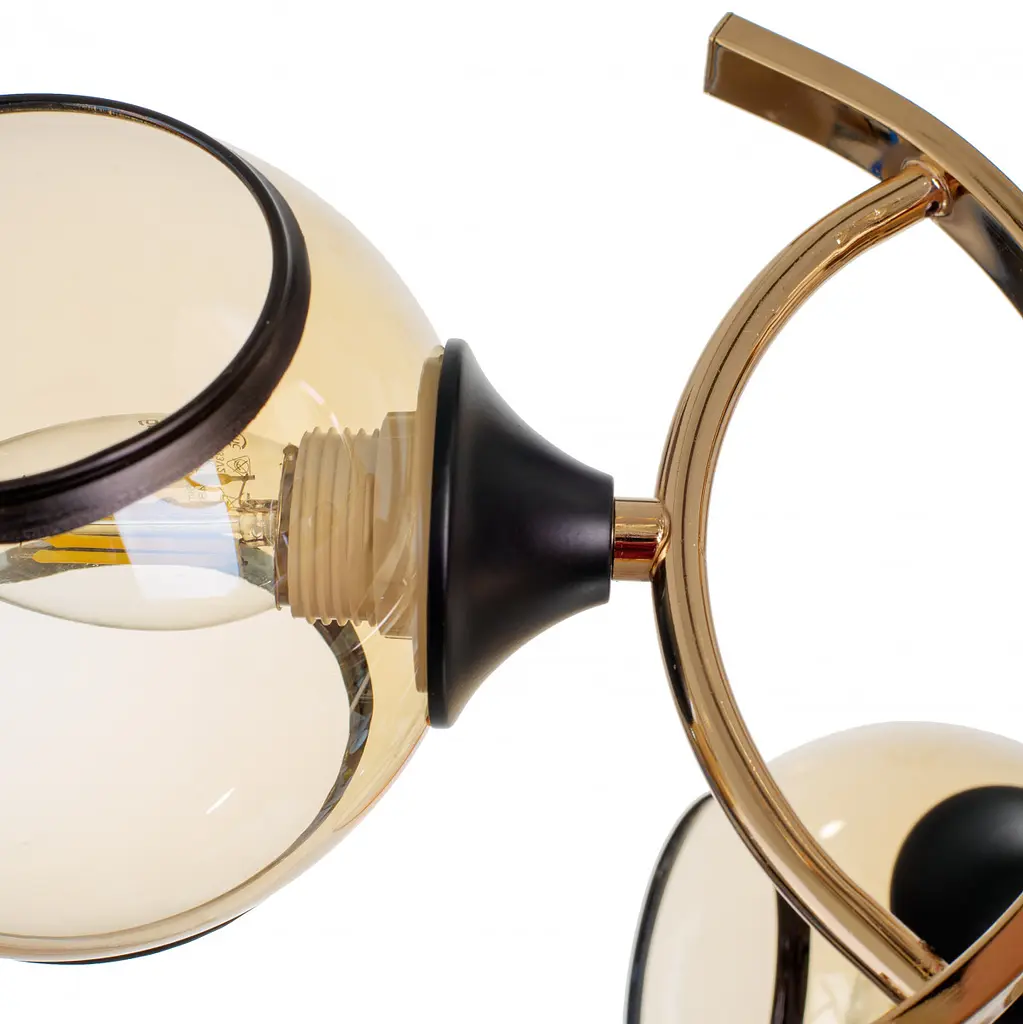 Люстра потолочная Brille в спальню E27 60W BK (LK-700S/5) - фото 5