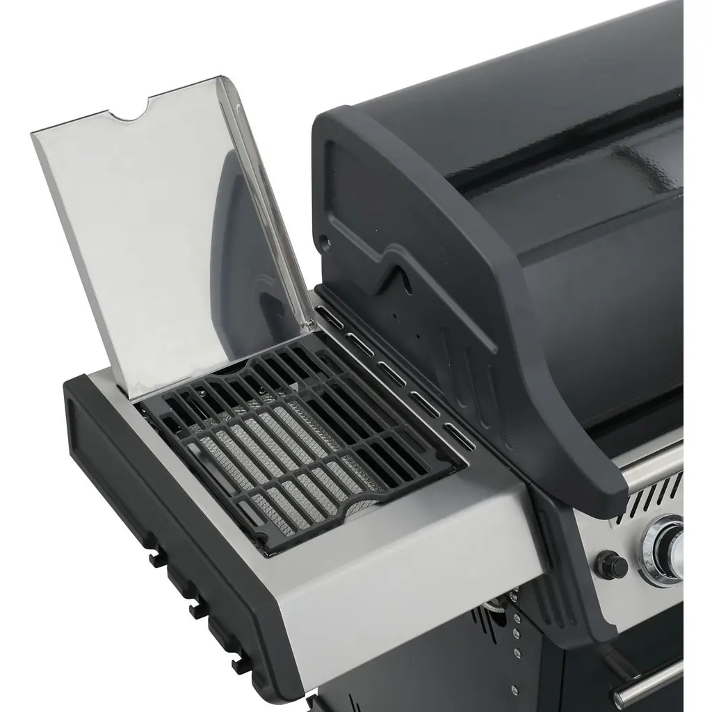 Газовый гриль Santos S-318 Black с боковой и задней горелкой черный (900273) - фото 5