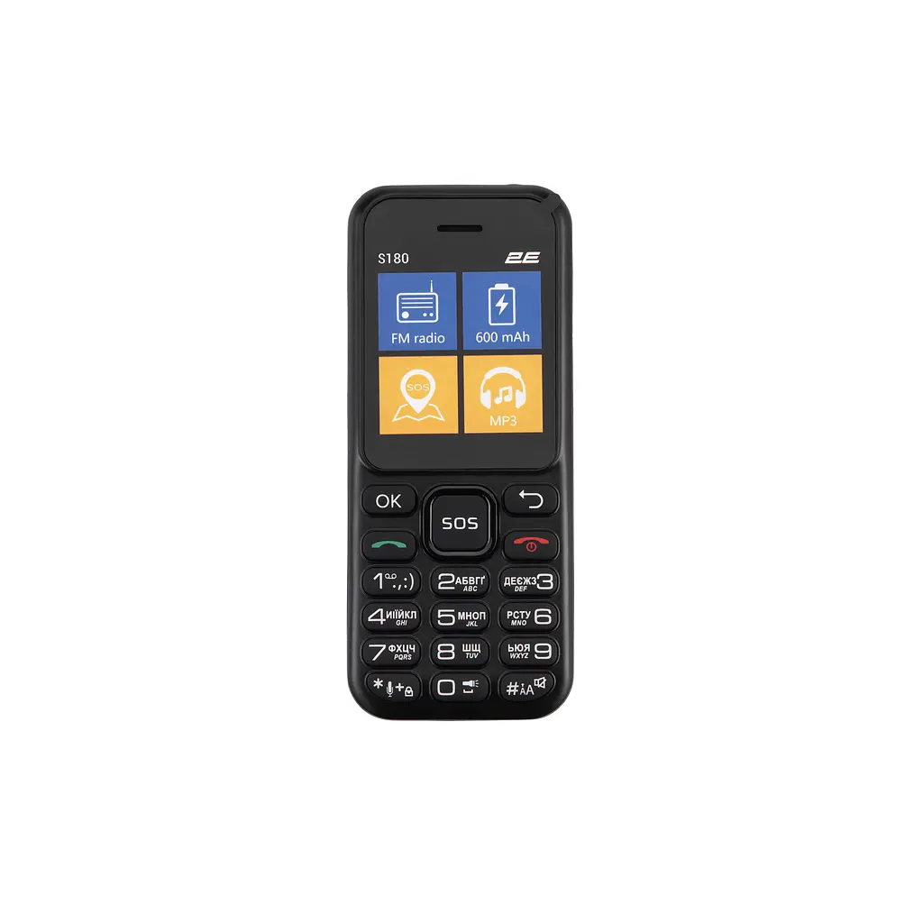 Мобильный телефон S180 2024 1.77" 2SIM, 600мАч, черный 2E teh0019250 - фото 9