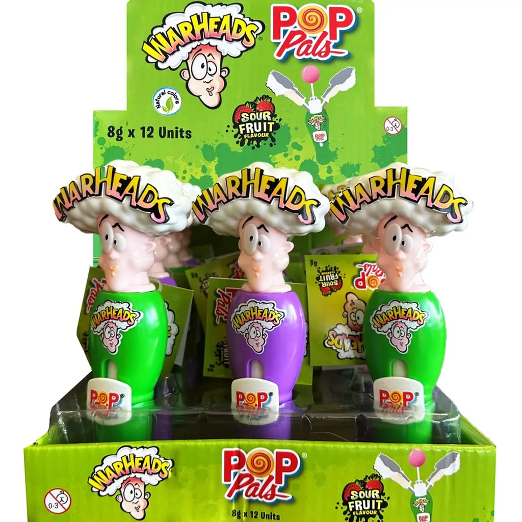 Цукерки Warheads Pop Pal Assorted, 8г - фото 7