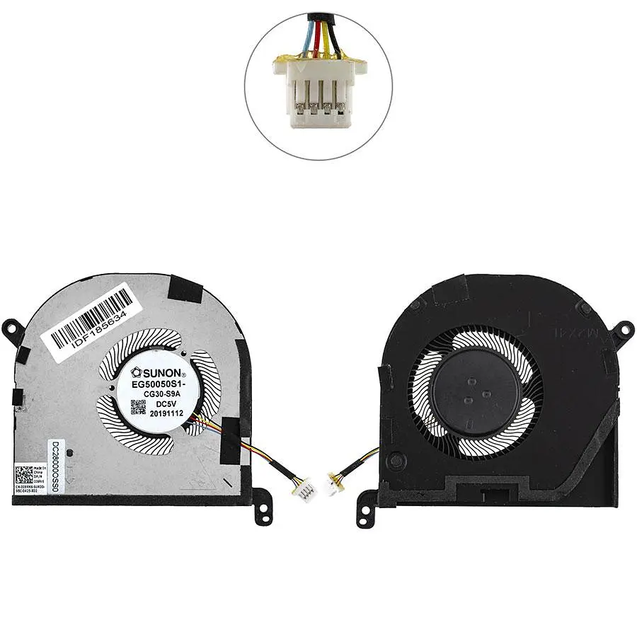 Вентилятор для ноутбука Dell (XPS 15: 9500 9510 Precision: 5550 5560) CPU