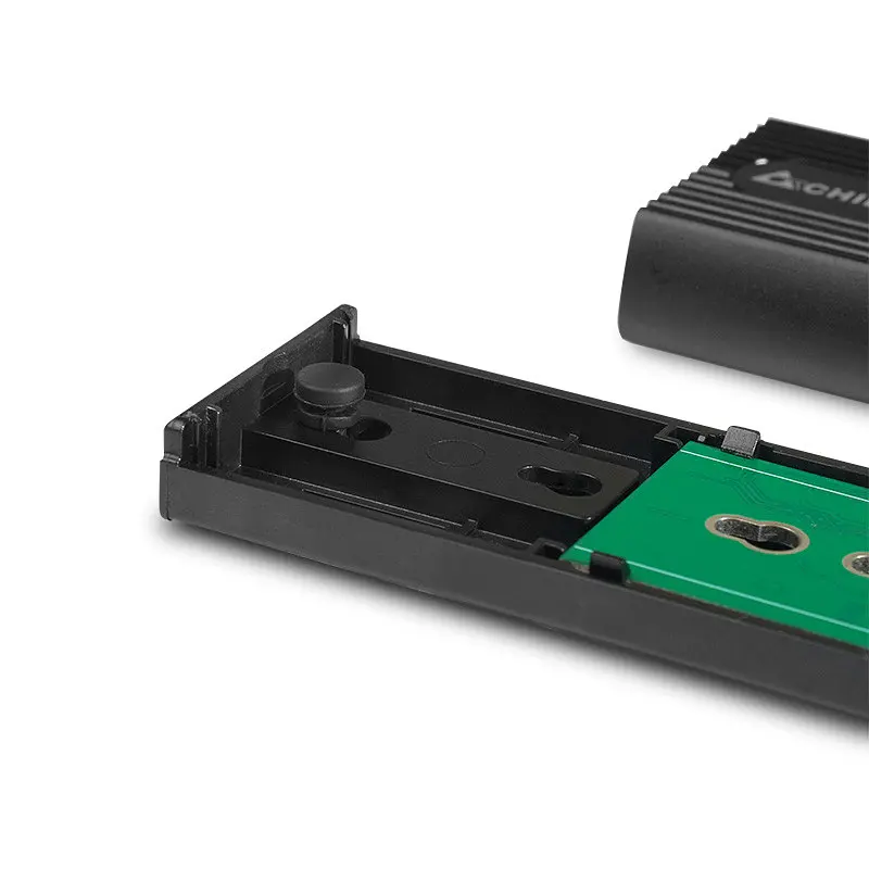 Корпус для M.2 NVME/SATA SSD CHIEFTEC CEB-M2C-TL, aluminium,USB 3.2 Gen2 Type-C, Чорний, RETAIL - фото 4