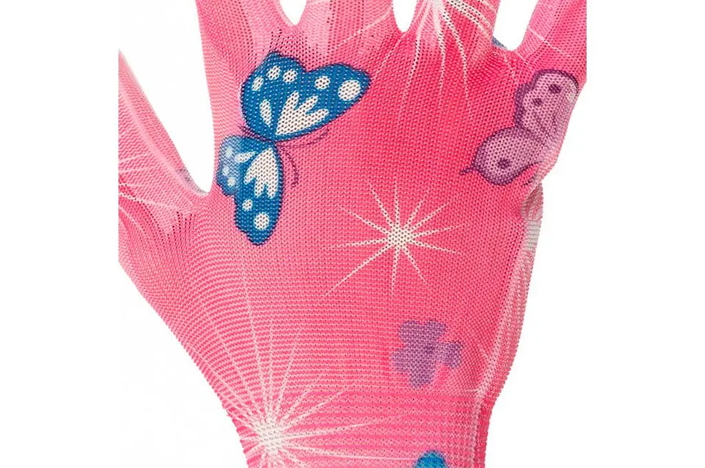 Рукавички захисні Intertool садові поліуретанові 8" рожеві (в упаковці 12 шт.) - фото 3