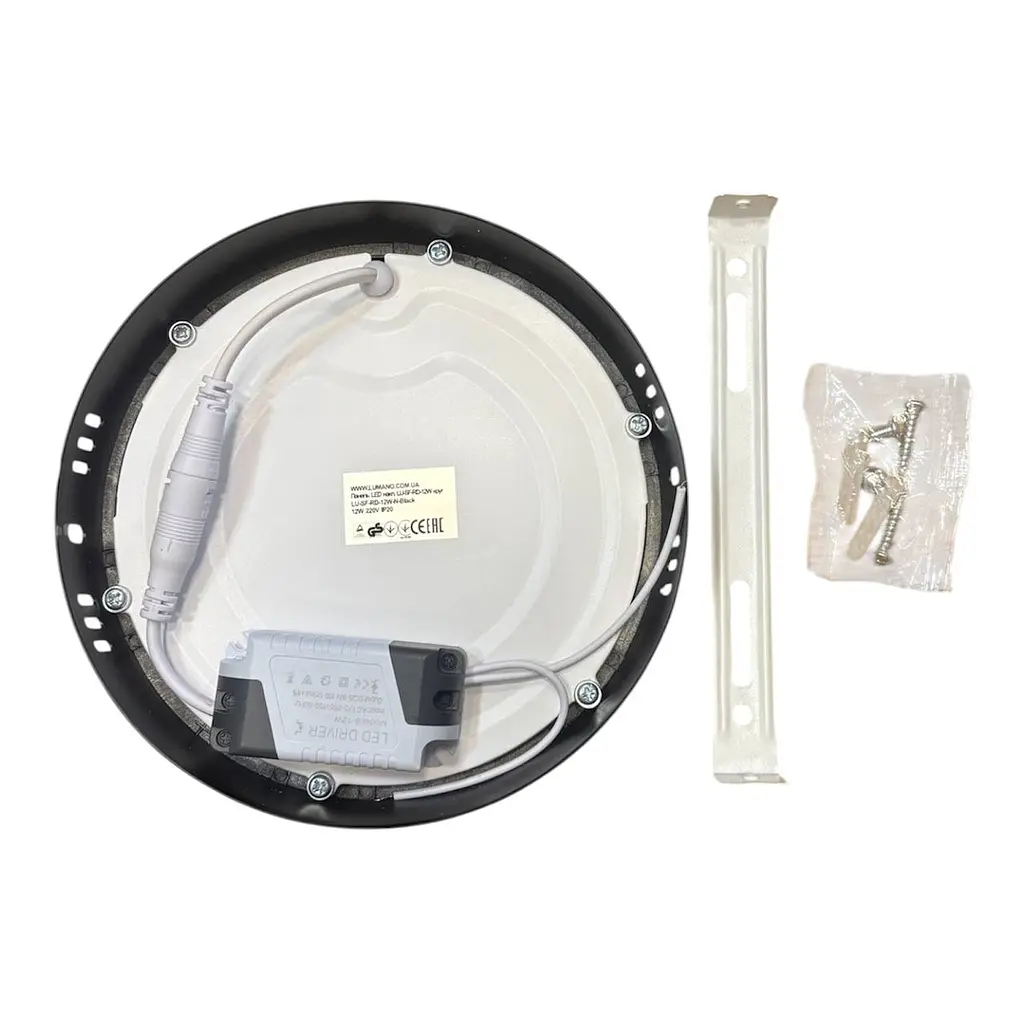 Панель LED накладна BLACK LU-SF-RD-18C 4000K 18W коло(210*28 мм)  TM LUMANO - фото 3