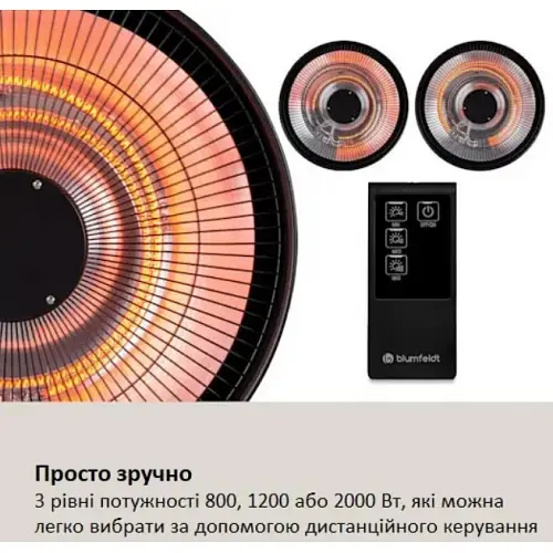 Інфрачервоний обігрівач Blumfeldt Heatbell Wall Smart (2 кВт) - фото 4