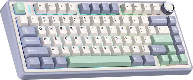 Клавіатура бездротова Aula F75 Gasket Greywood V3 RGB White (6948391208640) - фото 3