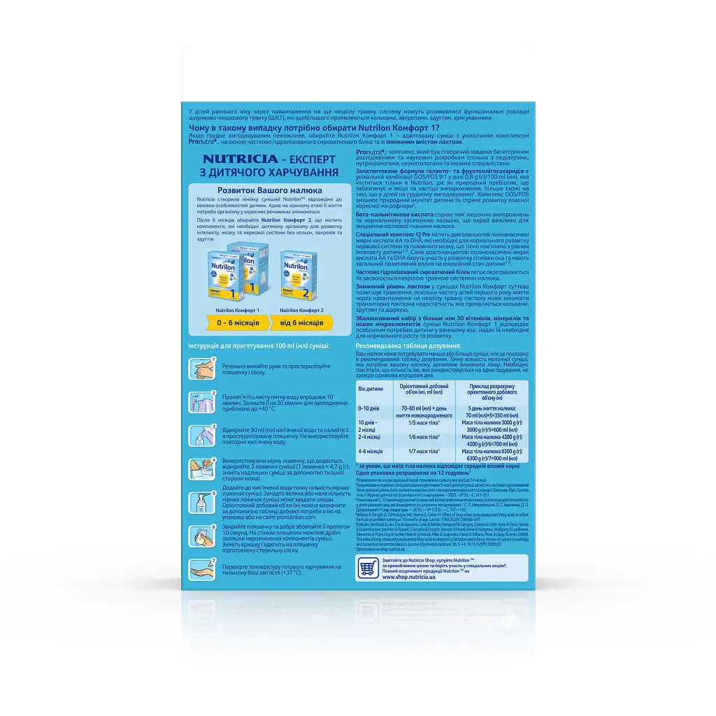 Дитяча суміш Nutrilon 1 Комфорт молочна 300 г (5900852038501) - фото 2