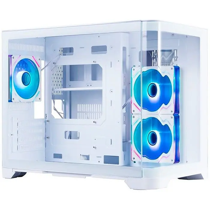 Корпус 1stPlayer UV6, білий без БП, Mini Tower, Micro ATX/Mini ITX, 2xUSB 3.0, макс. CPU - 157 мм/VGA - 400 мм, 3x120 мм