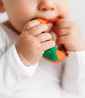 Прорізувач Oli&Carol Морква Кеті, помаранчевий із зеленим - фото 3