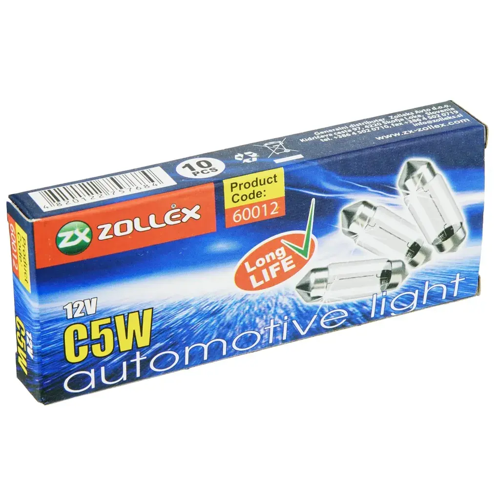 Автолампа Zollex C5W 12V 35mm - фото 3