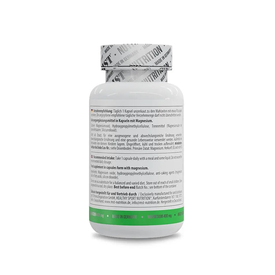 Магній Healthy Magnesium 400 mg, 90 вегакапсул для підтримки нервової системи - фото 3