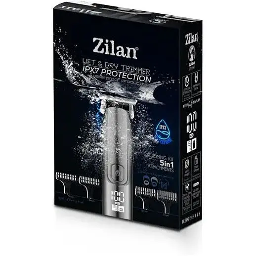 Чоловічий тример 5 в 1 Zilan ZLN8641 до 3 годин роботи швидка зарядка - фото 7