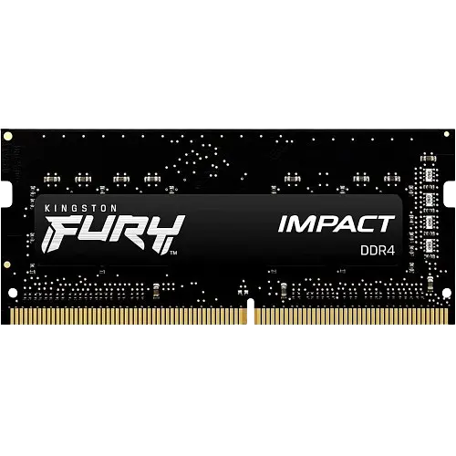 Оперативна пам'ять Kingston Fury 8GB SODIMM DDR4 3200MHz Impact Black (KF432S20IB/8) - фото 2