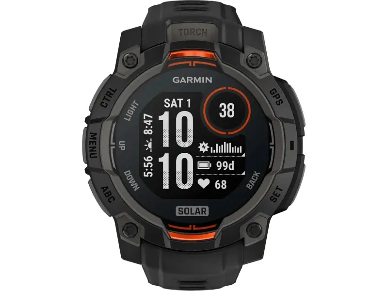 Смарт-годинник Garmin Instinct 3 45mm Solar Black with Black Band (010-02934-00) - фото 2