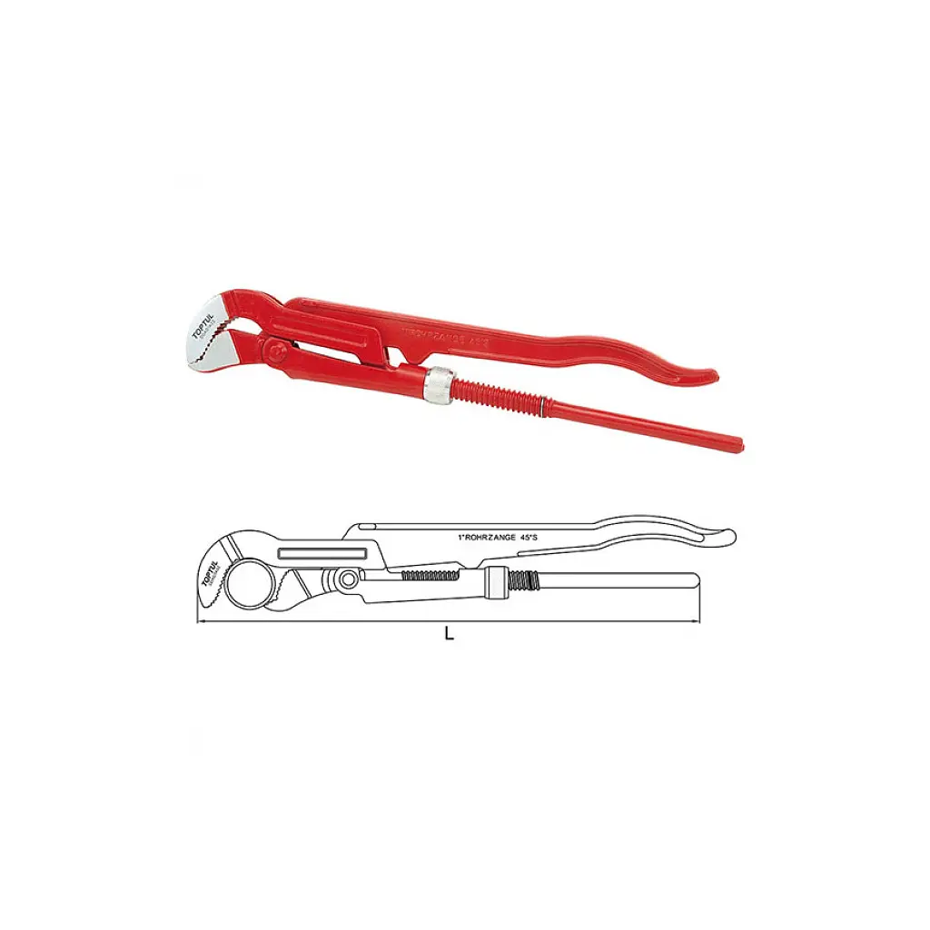Ключ Toptul трубний газовий 40мм L345 (DDAD1A32) - фото 2