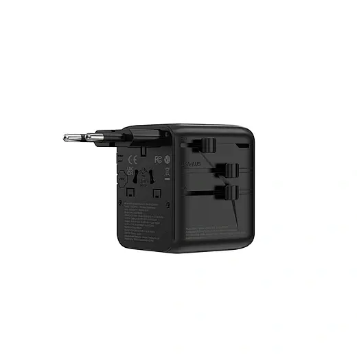Адаптер - зарядне - мережевий фільтр WIWU Wi-UA011 25W Warrior GaN Universal Adapter 2C1A чорний - фото 2