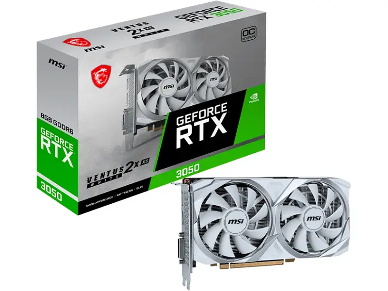 Відеокарта MSI GeForce RTX 3050 VENTUS 2X XS WHITE 8G OC - фото 4