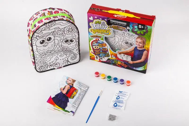 Набір для творчості CВР-01-01,02,03,04,05 "My Color BagPack" рюкзачок-розмальовка DANKO - фото 4
