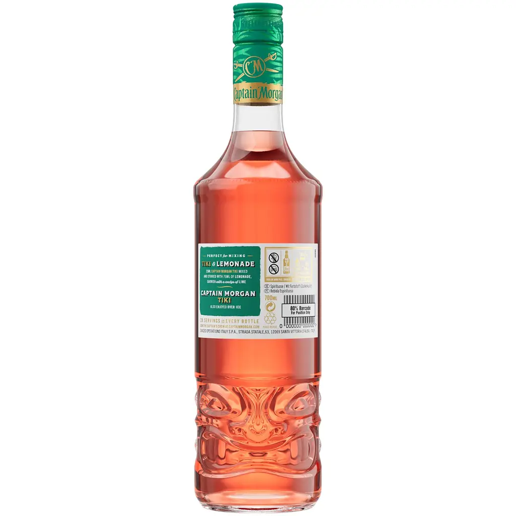 Упаковка ромового напитка Captain Morgan Tiki Mango Pineapple 25% 4.2 л (0.7 л х 6 шт.) - фото 7