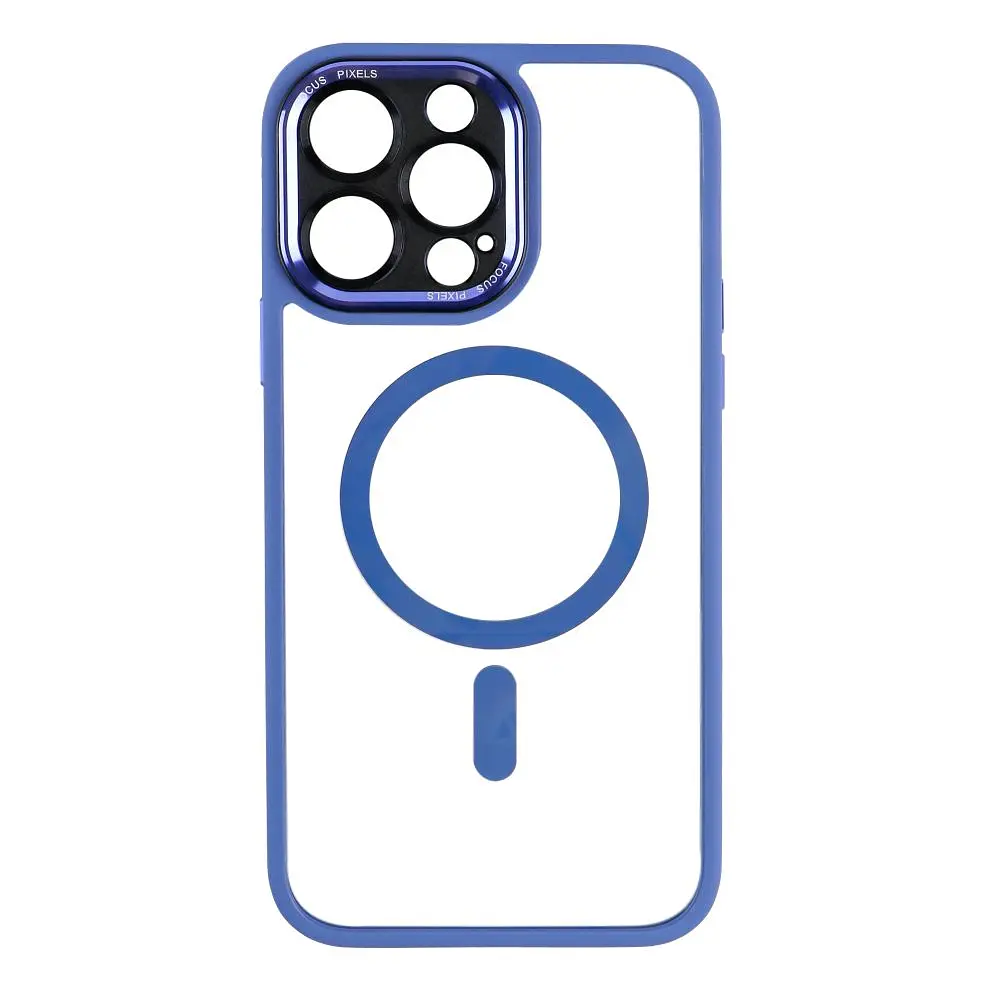 Чохол Creative TPU PC Metal Calais MagSafe Apple iPhone 14 Pro Max Light Blue