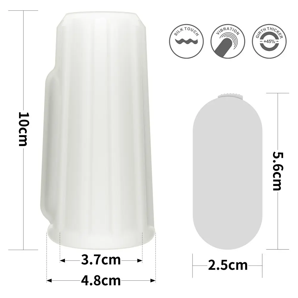 Насадка на пеніс Vibrating Ridge Knights Ring (White) LOVETOYS 66-LV343113 100547 - фото 3