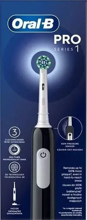 Зубна щітка BRAUN Oral-B PRO1 D305.513.3X Black - фото 2