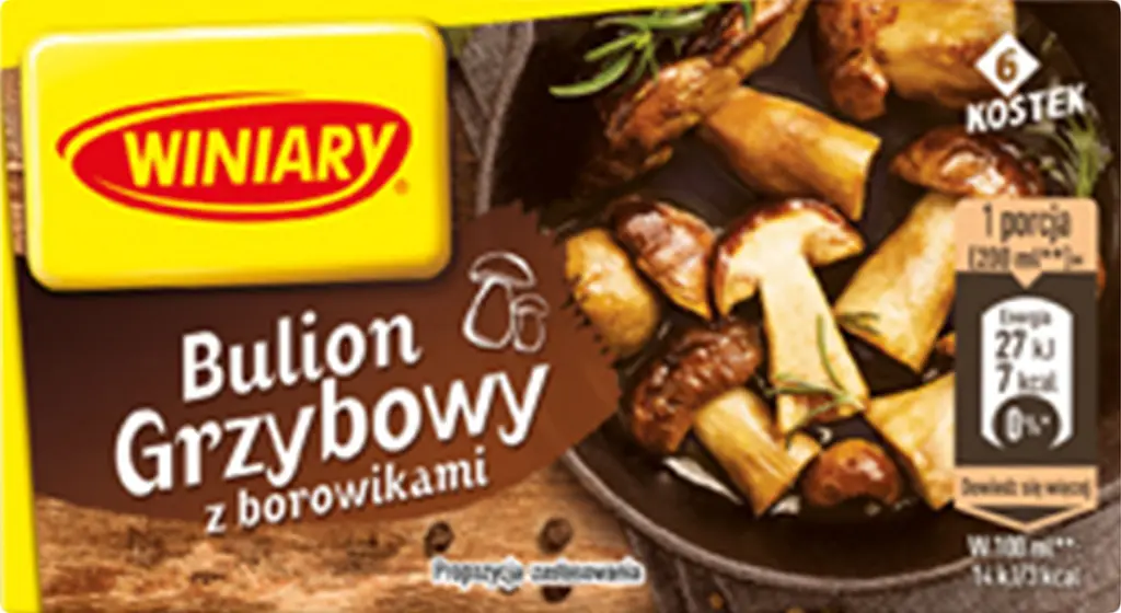 Кубик бульонный Winiary со вкусом грибов, 6 шт., 60 г (914678) - фото 4