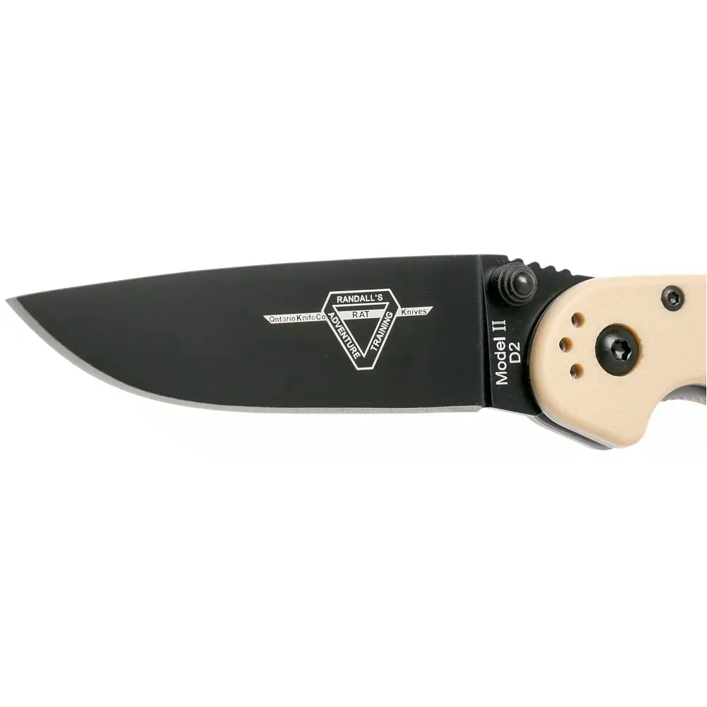 Ніж Ontario Knife RAT II D2 BB Desert Tan - фото 3