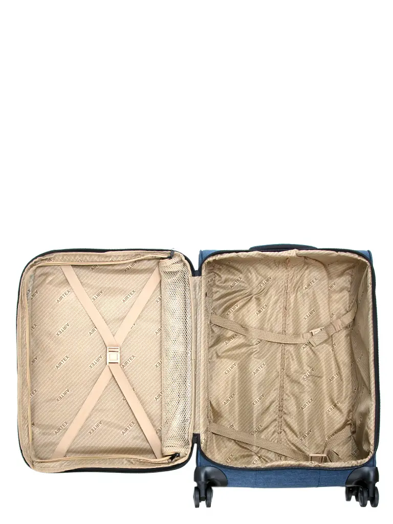 Валіза середня М тканинна Airtex 6659 66x44x59см 85л Синій - фото 12