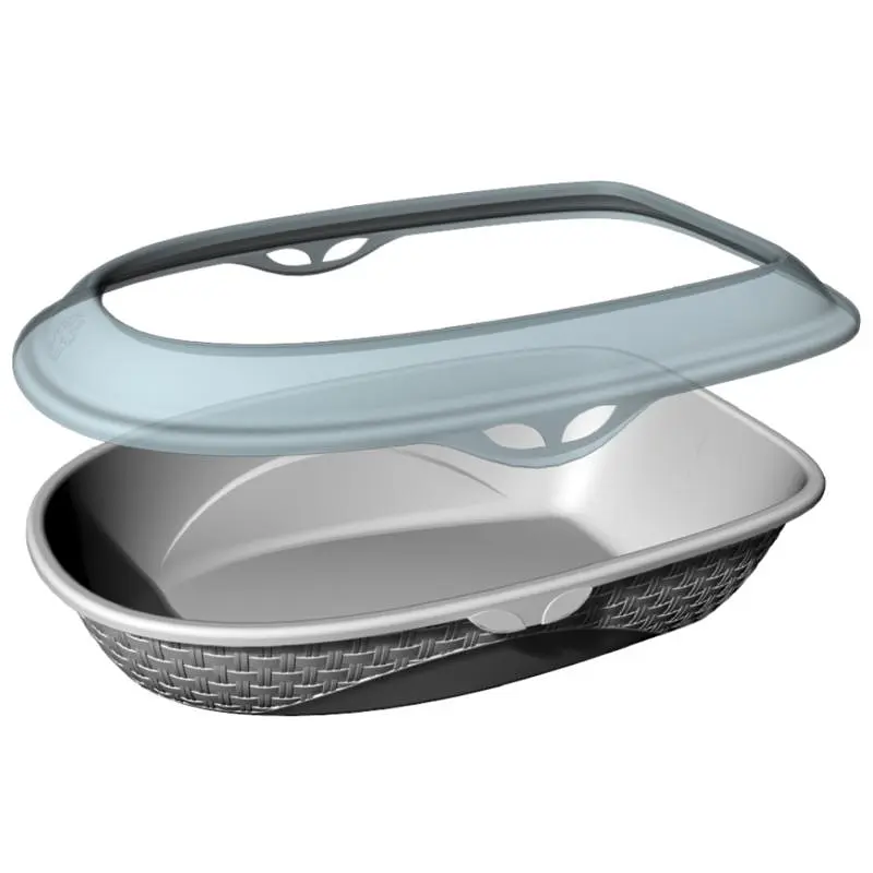 Песочница-туалет для котов пластиковая SABBIA 59,5x40,3x17,9h, коричневый - фото 3