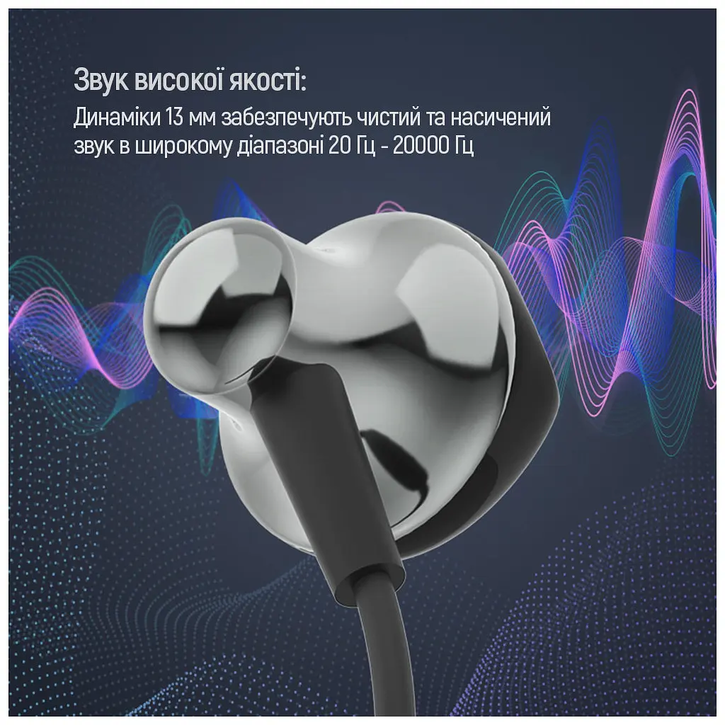 Навушники ColorWay Slim 3.5 mm Wired Earphone Blast 1 Black (CW-WD01BK) - фото 11