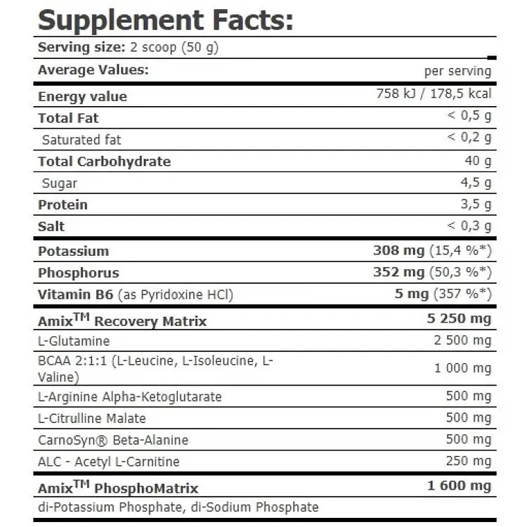 Ізотонік з амінокислотами Amix IsoLyn Recovery drink лимон 800 г - фото 3