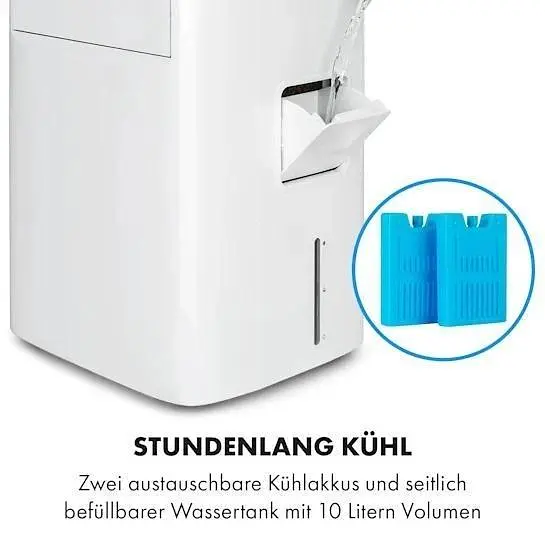 Мобильный кондиционер-вентилятор Klarstein Coldplayer 4в1 (10034672) - фото 4