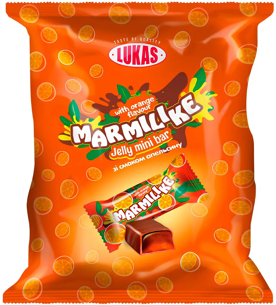 Цукерки Lukas Marmilike глазуровані желейні зі смаком апельсина 1 кг - фото 2