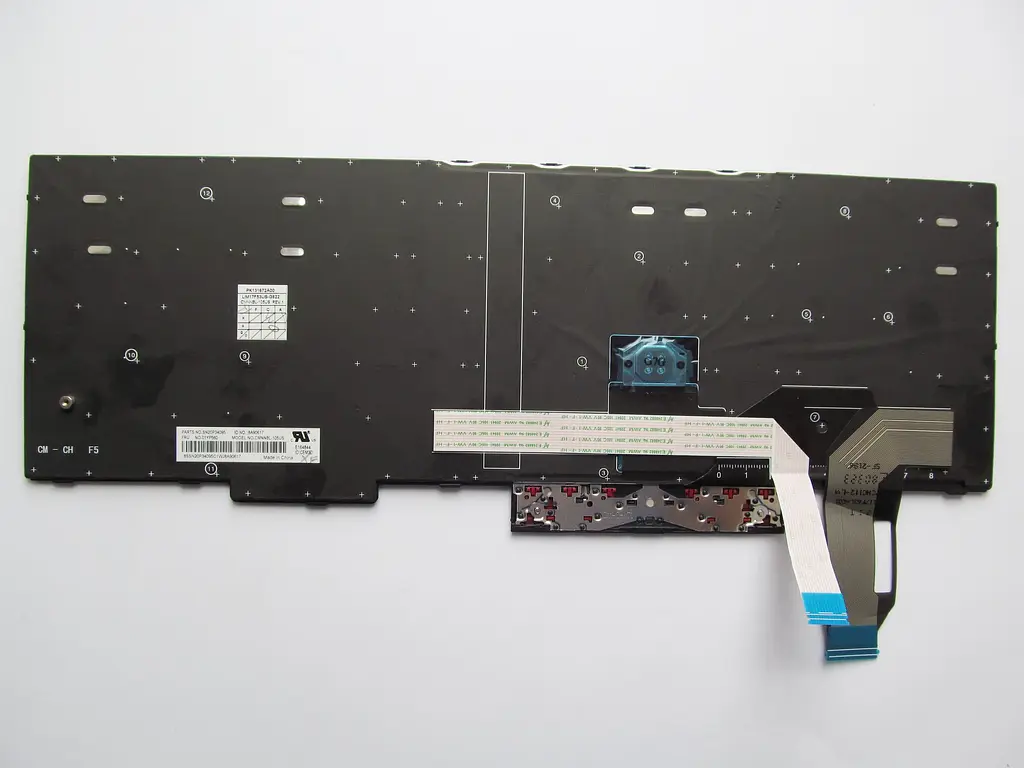 Клавіатура для ноутбуків Lenovo ThinkPad E580, L580, T590 чорна з чорною рамкою, з трекпоінтом RU/US - фото 2