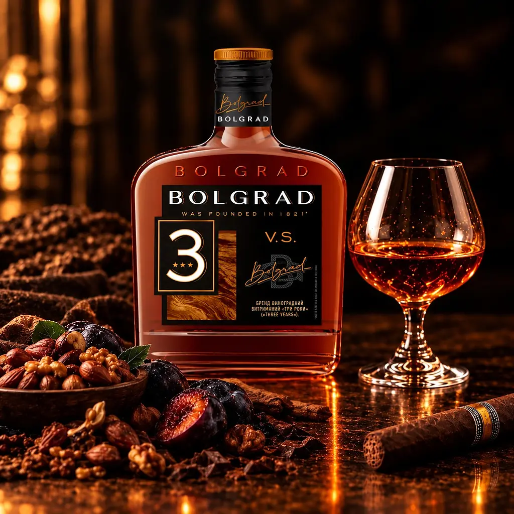 Бренді України Bolgrad VS 3 зірки 40% 0.25 л - фото 2