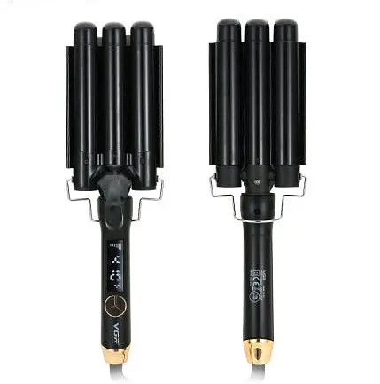 Плойка потрійна для завивки волосся діаметр 25мм 5 режимів роботи керамічне покриття LED дисплей 125Вт VGR V-591 - фото 5